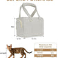 Dog Purse Carrier for Small Dogs Rabbit cat with Large Pockets, Cotton Bag, Dog Carrier Soft Sided, Collapsible Travel Puppy Carrier (Grey, 13.6" L x 6.5" W x 10" H)