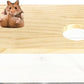Hamster Sand Bath Box Container, Small Pet Sandbox Lid Design Take Bath Wooden Sandbox Dust Bath, Transparent Bathroom & Digging Box Acrylic Syrian Hamster Litter Box Small Animal Accessories (A)