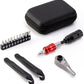 EMERK Bike Repair Tool Kit – Bicycle Multi-Tool Kit with Mini Pump, Ratchet Reversible Tool &10 Tool Bits, Tire Levers, and Portable Bag for Camping and Travel