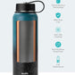 BUZIO 40oz Insulated Water Bottle with Straw, Stainless Steel Double Wall Sports Wide Mouth Water Bottle, BPA-Free Flex Cap and Straw Lid, Keep Cold for 48 Hrs, Hot for 24 Hrs, Starry Indigo
