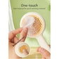 Pet Grooming Brush for Cats & Dogs –Cat Brushes for Indoor Cats, Cat Grooming Supplies –With Massage Function for Short & Long Hair, Removes Loose Fur & Undercoat – Self-Cleaning Slicker Brush (Beige)
