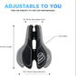 SRT 2.0 Adjustable Bicycle Saddle Noseless with Titanium Rails Custom Fit Comfort,Black w/Grey Accents