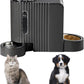Automatic Cat Food Feeder and Water Dispenser,2 in 1 Gravity Cat Feeder and Water Dispenser with Stainless Steel Bowl,2 Pack Large Capacity Self Feeding for Small Medium Pets Puppy Kitten