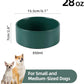 Ceramic 6.1inch Non-Slip Dog Food and Water Bowl for Small & Medium Breed Dogs,Pet Bowl for Replacement, Protects Cervical Spine (Green)