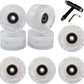 FREEDARE Roller Skate Wheels 54mm/58mm and Bearings Indoor Outdoor Luminous Light Up 83A with T Tools for Double Row Skating and Skateboard (8 Pack)