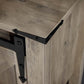 Entryway Table with Storage, Farmhouse Buffet Cabinet Coffee Bar Kitchen Island with Sliding Barn Doors & Shelves, Console Table for Kitchen, Dining Room, Living Room, Grey
