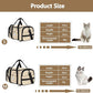 Pet Carrier Bag, Foldable Cat Bag Airline Approved, Soft-Sided Cat Travel Bag, Washable Dog Carrier Privacy Protection for Home Outdoor Travel(S, Brown)