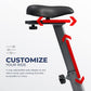 Sunny Health & Fitness Smart Stationary Exercise Upright Bike w/Pulse Sensor & 4-Way Adjustable Seat, Cycling Machine for Home Cardio Training, Free SunnyFit App Connection, Optional Resistance Band