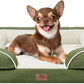 Comfort Expression Small Dog Beds Waterproof Orthopedic Foam Dog Sofa Beds for Small Dogs Comfy Pet Bed with Washable Removable Cover & Non-Slip Bottom(X-Small,Light Green)