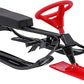 Snow Racer Sled with Steering Wheel and Brakes, Durable Steel Frame, Downhill Steerable Sled for 220 LBS Kids, Teenagers, Adults