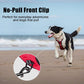 PoyPet No Pull Dog Harness, Reflective Comfortable Vest Harness with Front & Back 2 Leash Attachments and Easy Control Handle Adjustable Soft Padded Pet Vest for Small to Large Dogs (Red,M)