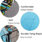 RIOUSSI Guinea Pig Hideout Hideaway Corner Fleece Toys Cage Accessories with Reversible Sides, Geo/Gray+Blue, 27"x14"x14"