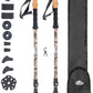 Cascade Mountain Tech Trekking Poles - Carbon Fiber Monopod Walking or Hiking Sticks with with Accessories Mount and Adjustable Quick Locks
