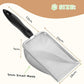 Metal Cat Litter Scoop,Sturdy Litter Cleaner Corner Shovel,Stainless Steel Mesh Litter Shovel,Easy to Clean Reptile Terrarium Sand Waste(Black)