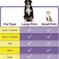 Hertzko Cat Dematting Tool Double Sided Dog and Cat Dematting Comb - for All Pets - Effortlessly Removes Tangles, Mats, and Loose Fur - Safe, Easy Grooming for Cats and Dogs