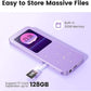 32GB MP3 Player with Bluetooth 5.3, AGPTEK A09X 2.4" Screen Portable Music Player with Speaker Lossless Sound with FM Radio, Voice Recorder, Supports up to 128GB, Purple