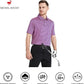 Mens Golf Shirt Moisture Wicking Dry Fit Performance Sport Short Sleeve Striped Golf Polo Shirts for Men
