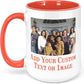 Personalized Coffee Mug, Custom Photo Text 15 Oz Ceramic Mug, Customized Picture Name Tea Cup, Unique Gift Idea, Taza Cafe Personalizadas Fotos, Cute Custom Gifts Mom Women Men, Mother's Day, Orange