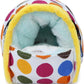Wontee Hamster Bed Hideout Sugar Glider Hammock Small Animal Warm Bed House for Hamsters Hedgehogs Sugar Glider Gerbils Mice (Medium, Colorful Dots)