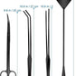 Aquarium Scissor Tweezers Spatula Tool - 4 in 1 Stainless Steel Aquatic Plants Aquascaping Tools Set for Fish Starter Kits & Aquariums Tank(Black)