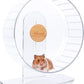Niteangel Super-Silent Hamster Exercise Wheels: - Quiet Spinner Hamster Running Wheels with Adjustable Stand for Hamsters Gerbils Mice Or Other Small Animals (L, Transparent)