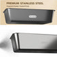 Stainless Steel Cat Litter Box with Lid, XX-Large Extra Large Litter Box for Big Cats, Enclosed Removable Metal Cat Box with High Sided Enclosure,Magnetic Door,40L Box, Litter Trap Step/Mat