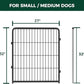 FXW Homeplus Unleashed Indoor Dog Playpen - Stress-Free and Safe Play, Heavy Duty 32 Inch 2 Wire Panels Dog Pen for Small and Medium Dogs, Black│Patented