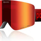 Ski Goggles Snow OTG Snowboard Goggles Magnetic Interchangeable Lens Frameless UV Protection Anti-fog mobile Skating