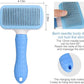 Self Cleaning Slicker Brush,Dog Brush & Cat Brush with Massage Particles,Removes Loose hair & Tangles,Skin Friendly & Promote Circulation-Blue 1