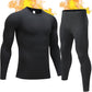 Mens Thermal Underwear Set with Lightweight Ultra Soft Fleece Lined,Long John Set, Skiing Base Layer