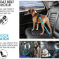 SlowTon Dog Seat Belt, Adjustable Dog Safety Belt Leash, 2 in 1 Latch Bar Attachment Dogs Car Seatbelt with Elastic Nylon Bungee Buffer, Reflective Nylon Belt Tether Connect to Dog Harness (Blue)