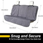 Back Seat Cover for Car Trucks Van SUV,Waterproof Rear Bench Towel Seat Covers for Dogs and Kids,Automotive Backseat Protector (Grey)