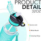 Hyeta 32 oz Water Bottles with Times to Drink and Straw, Motivational Water Bottle with Time Marker, Leakproof, Drinking Sports Water Bottle for Fitness, Gym and Outdoor