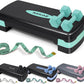 Aerobic Stepper Set with Dumbbells & Measuring Tape, Adjustable Height 2 Level Risers Workout Exercise Step Platform, 4 Colors, the Ultimate Gift for a Joyful Holiday and Merry Christmas