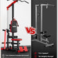 LS01 LAT Pulldown Machine, LAT Row Cable Machine with AB Crunch, LAT Tower with Cable Row Attachments, 3 in 1 Pulley Stations for Home Gym