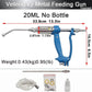 20ML Veterinary Metal Feeding Gun, Continuous Drench Gun Dosing Device Veterinary Adjustable Medicine Dispenser Husbandry Autonomous Feeding Tool, for Pig Cow, Sheep, Horse (Blue, 20ML No Bottle)