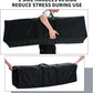 52 Inch Large Duffle Bag for Travel Camping Sport Equipment Storage Bag with 2-way Lockable Zippers(Black 52inch 2Pack)