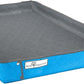 Paw Inspired Critter Box Washable Cage Liner, Reversible Fleece Bedding with Raised Sides for Guinea Pigs and Other Small Animals (Midwest, Gray/Blue)
