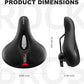 ROCKBROS Bike Seat Cushion for Men Women with Handle & Dual Shock Absorbing Ball Memory Foam - 3 Zone Concept Bike Saddle, Soft Wide Waterproof Mountain Bicycle Accessories