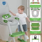 Potty Training Seat with Step Stool Ladder, Potty Training Toilet Seat with Soft Seat Splash Guard, Adjustable Height, 2 in 1 Potty Seats for Toddlers Kids Boys Girls