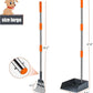 Niubya Pooper Scooper for Dogs, Metal Poop Scooper Tray and Rake Set with Adjustable Long Handle, Dog Pooper Scooper for Pet Waste Removal