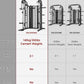 DONOW Smith Machine with Weight Stacks Power Cage Squat Rack Dual Cable Crossover Machine Home Gym Systems Station LAT Pull Down