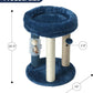 MECOOL Cat Scratching Post Tree with Tower Soft Bed.Natural Quality Sisal Carpet Jute Scratch Posts with Three Hanging Ball Toys and Massage Brush for Indoor Cats and Kittens Blue