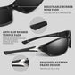 Polarized Sports Sunglasses for Men Women,Fishing Driving Rectangular Goggles UV400 Protection