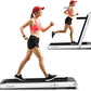 GYMAX Walking Pad, 4.75HP Under Desk Treadmill with LED Touch Screen, App Control, Built-in Speaker & Handle, 2 in 1 Folding Compact Portable Treadmill for Home Small Space