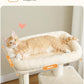 Cat Tree for Indoor Cats, 45.7" Multi-Level Cat Tower with Large Metal Frame Hammock, Cat Condo with 4 Scratching Posts and Top Perch for Small Medium Cat, Beige