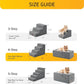 Dog Stairs for High Bed, Dog Steps for Bed Couch Sofa, 35D Foam Extra Wide Pet Steps for Small Dogs and Cats, Pet Stairs with Non-Slip Bottom Grey, 2 Steps