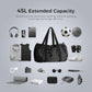 pack all 45L Foldable Duffel Bag, Water-Resistant Sports Gym Bag, Portable Weekender Bag Lightweight for Travel, Fitness and Camping (Black)