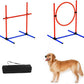 2-Set Adjustable Dog Agility Training Equipment for Backyard Set for Dogs