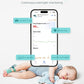 Babytone Baby Sleep Sock Monitor, Tracking Heart Rate and Movement for Newborn, Wearable Foot Monitor Smart Sock with Bluetooth and APP, for 0-36 Months Infant